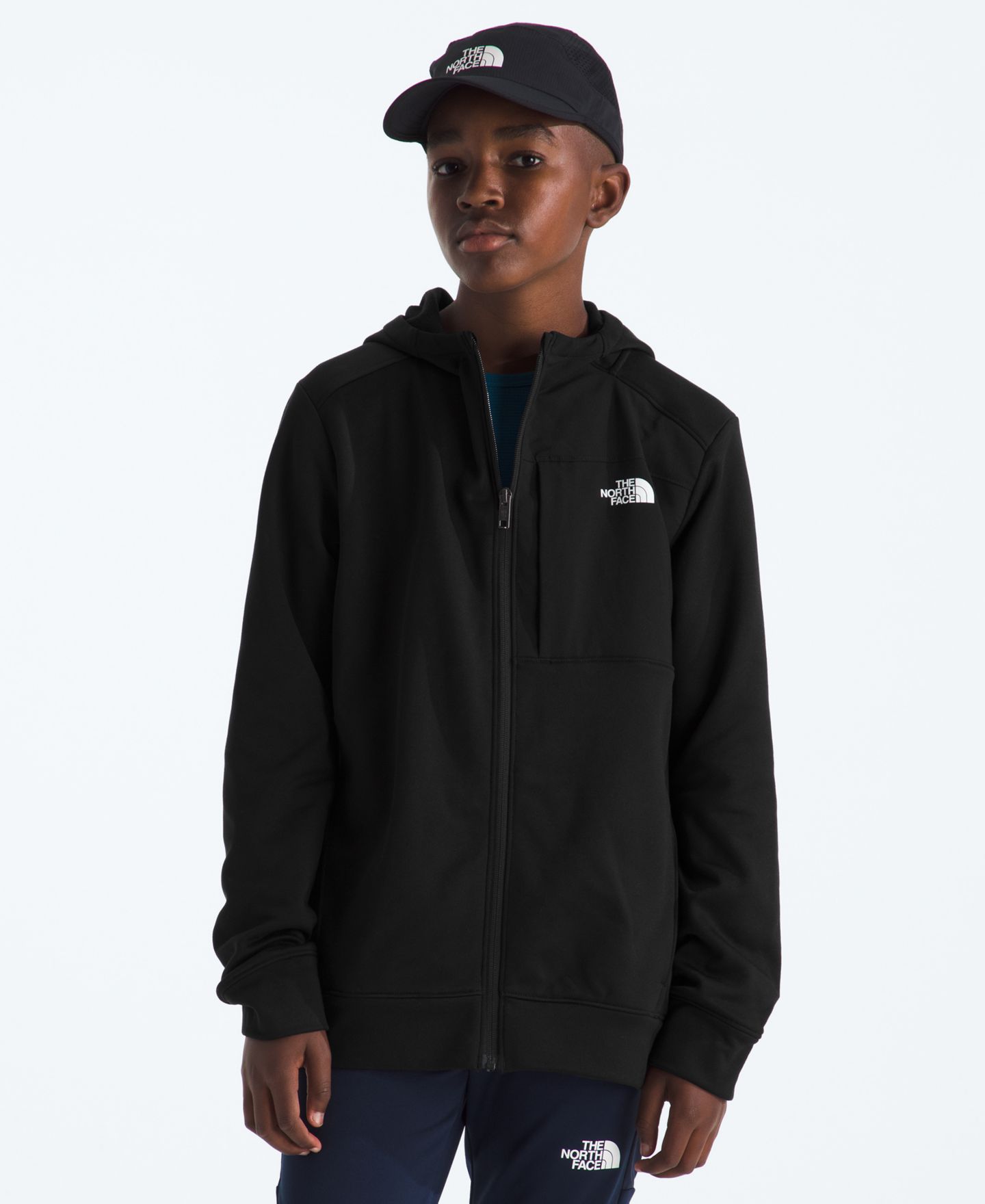 Детская куртка The North Face Full-Zip Hooded, цвет: Чёрный — фото 2