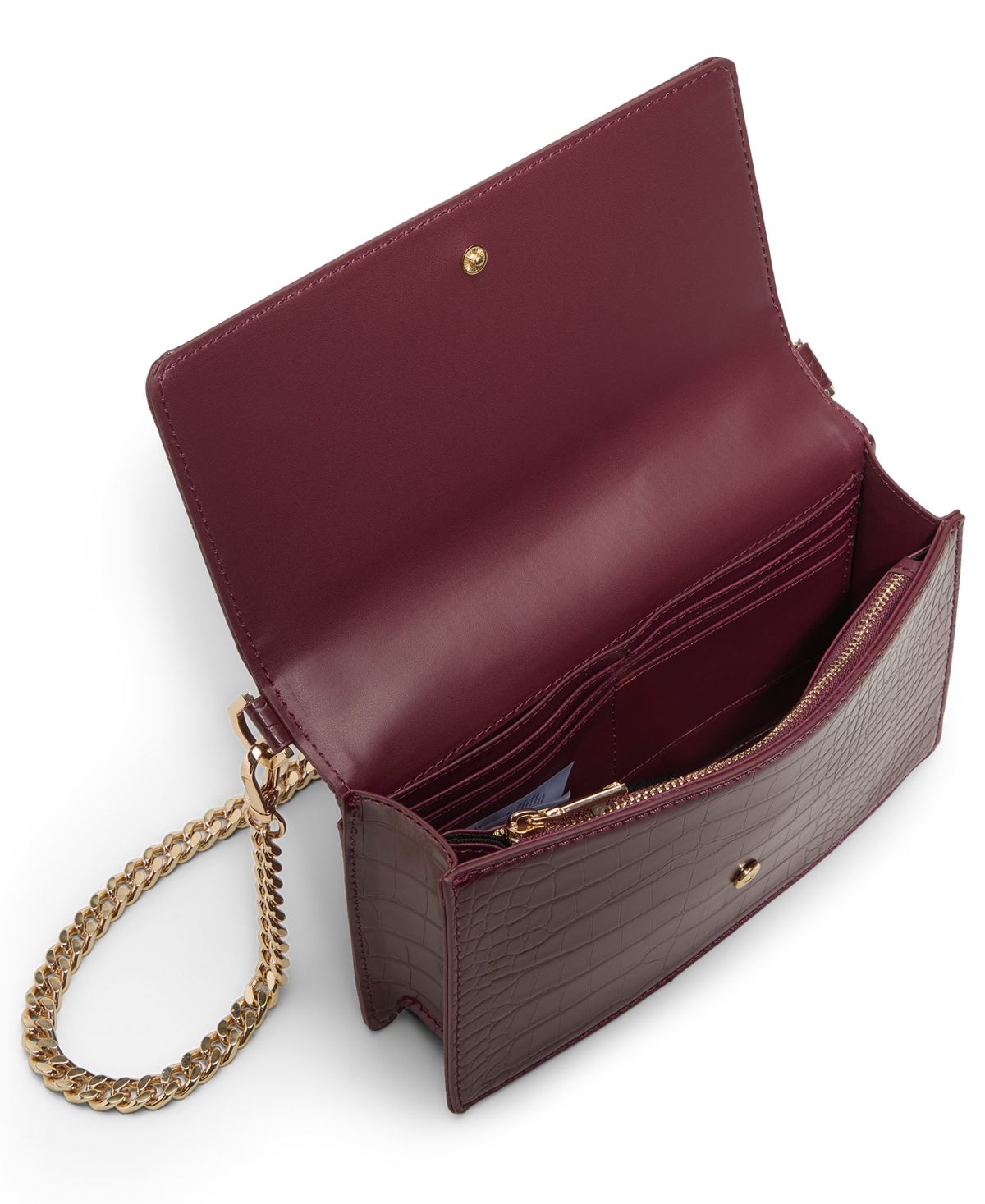 Aldo Lilitha Magnetic Snap Crossbody Bag In Burgundy