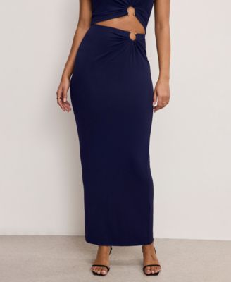 Women's Stretch Jersey Maxi Skirt, Regular And Plus Size