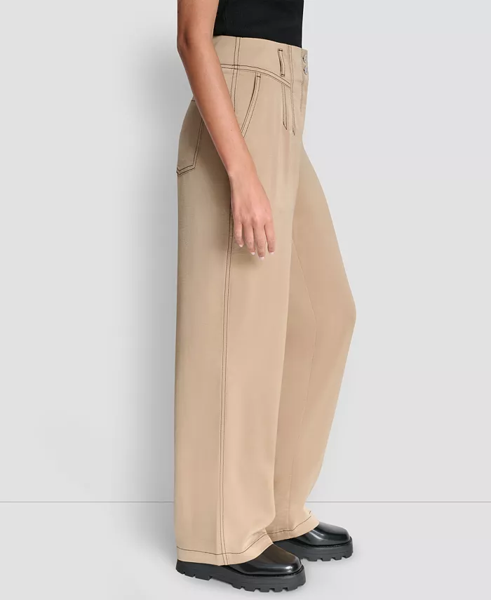 Women's Top Stitch Glazed Dressing Trousers - thumbnail 9