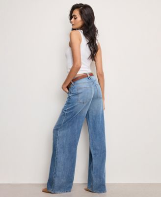 Women's Mid-Rise Wide-Leg Jeans
