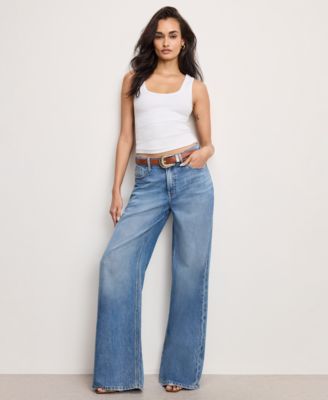 Women's Mid-Rise Wide-Leg Jeans