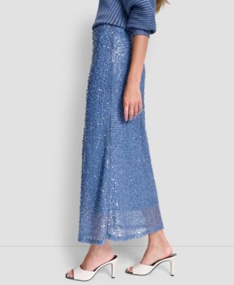 Women's Pull-On Knit Sequin Skirt