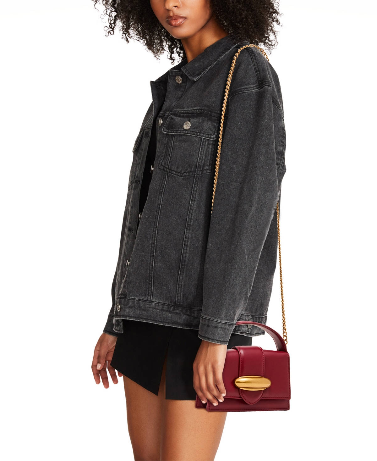 Steve Madden Bmishell Mini Micro Top Handle In Red