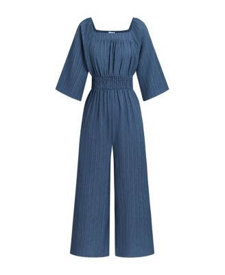 Women's Square Neck Straight Leg Jumpsuit