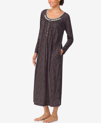 Women's Long-Sleeve Brushed Cotton Ballet Nightgown