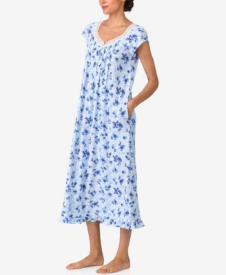 Women's Brushed Cotton Jersey Cap Sleeve Nightgown