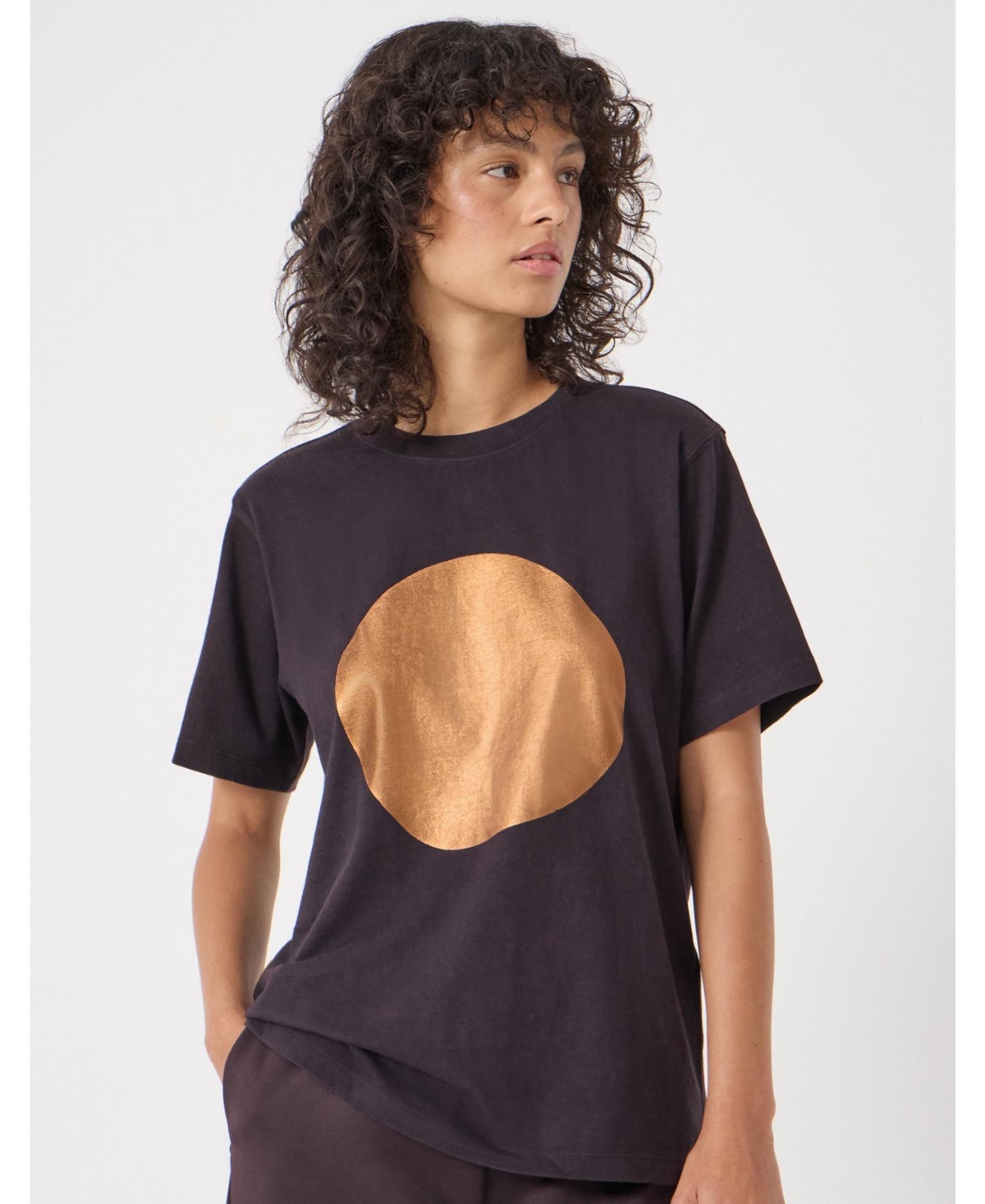 Hush Women's Metallic Graphic Cotton T-Shirt