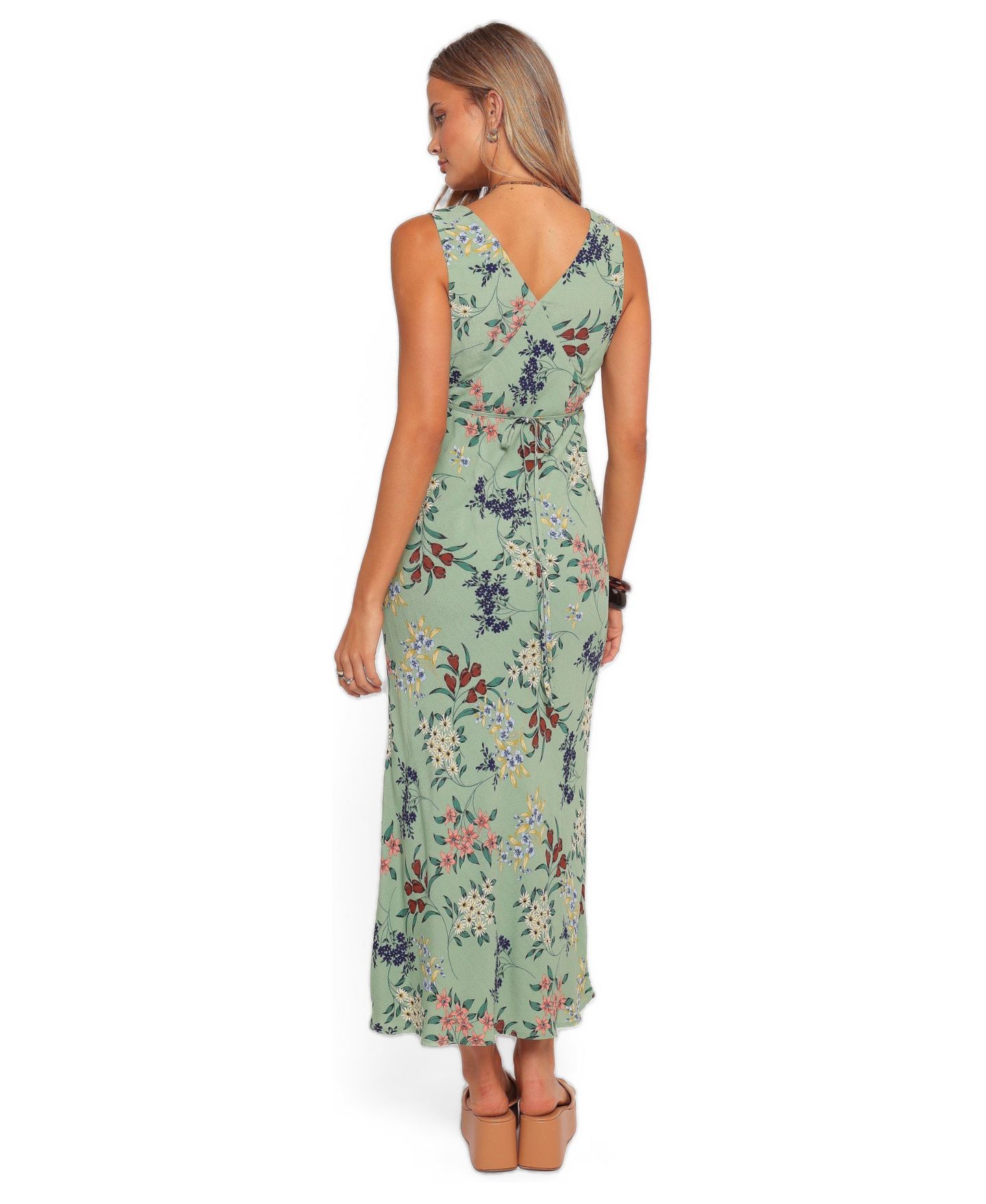 Женское платье Petal and Pup Acilia Midi - Sage Floral, цвет: Шалфейный с принтом — фото 3