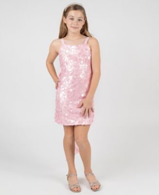 Rare Editions Girls 7-16 Sequin Mesh A-Line Dress