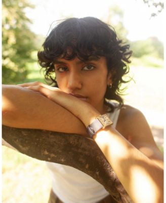 Women's 'Virgil' 1736b Black Leather Strap Watch, 26mm