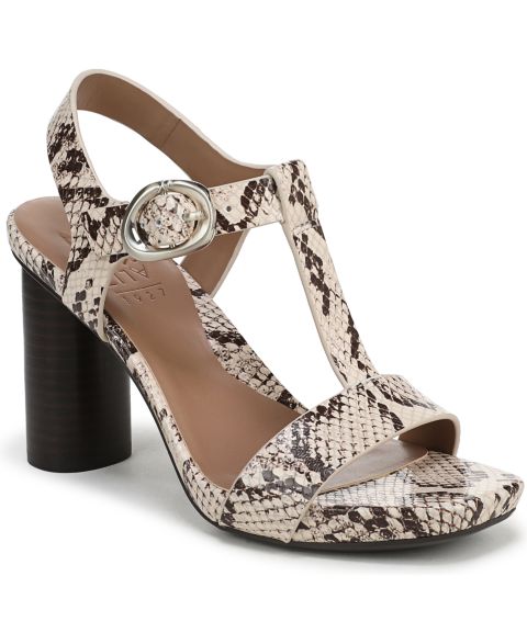Женские сандалии Naturalizer Jordis T-Strap Platform Dress Sandals, цвет: Бежевый змеиный с принтом искусственная кожа