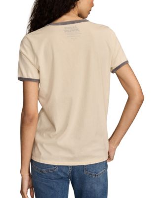 Women's Janis Joplin Floral Frame Classic Crewneck T-Shirt