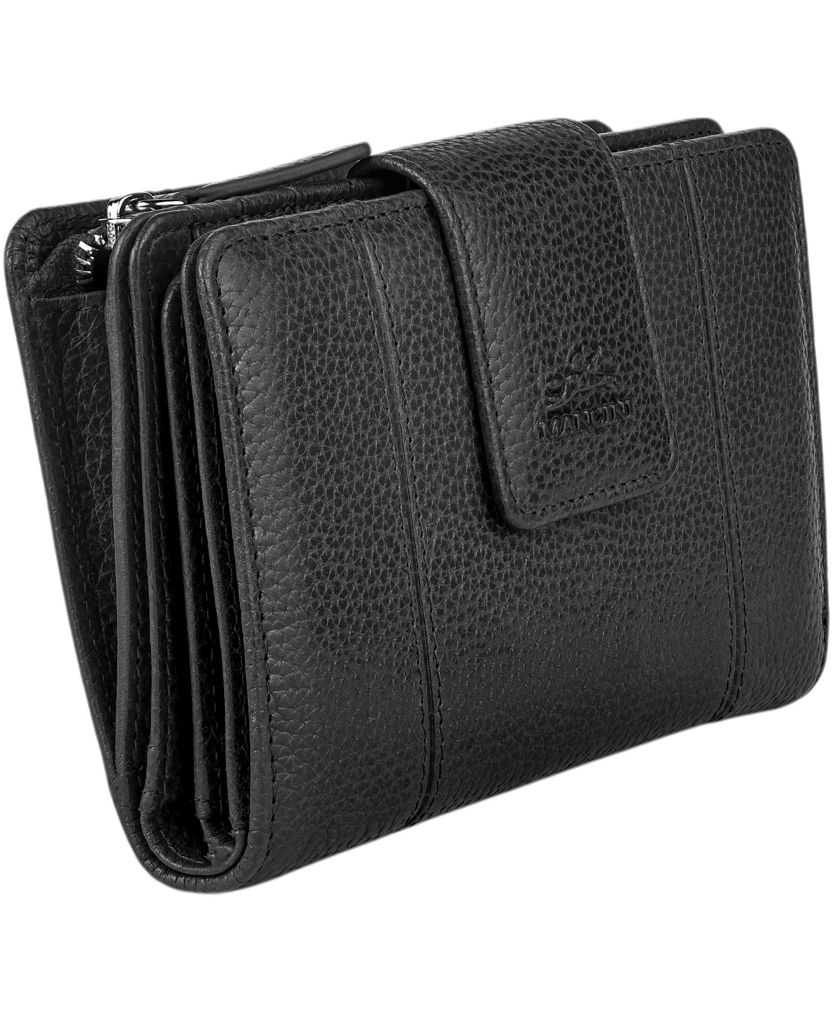 Mancini Fifth Avenue Rfid Secure Zipper Clutch