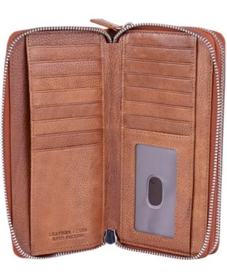 Fifth Avenue RFID Secure Double Zipper Wallet