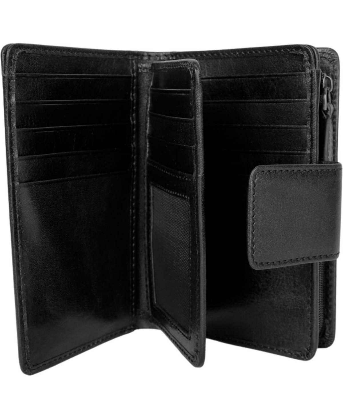 Mancini Pelle D'oro Rfid Secure Snap Trifold Wallet
