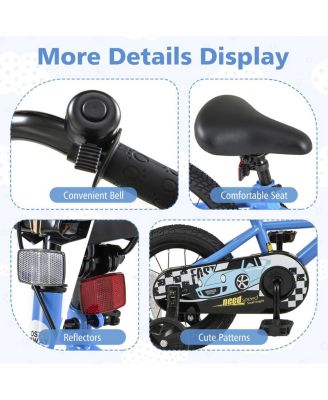 14 Inch Kids Bike with Removable Training Wheels for Aged 3-5 Years Old