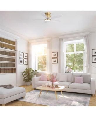 42-inch Modern Golden 5-Blade Ceiling Fan With 6-Speed Adjustable Wind Speed and Light Kit