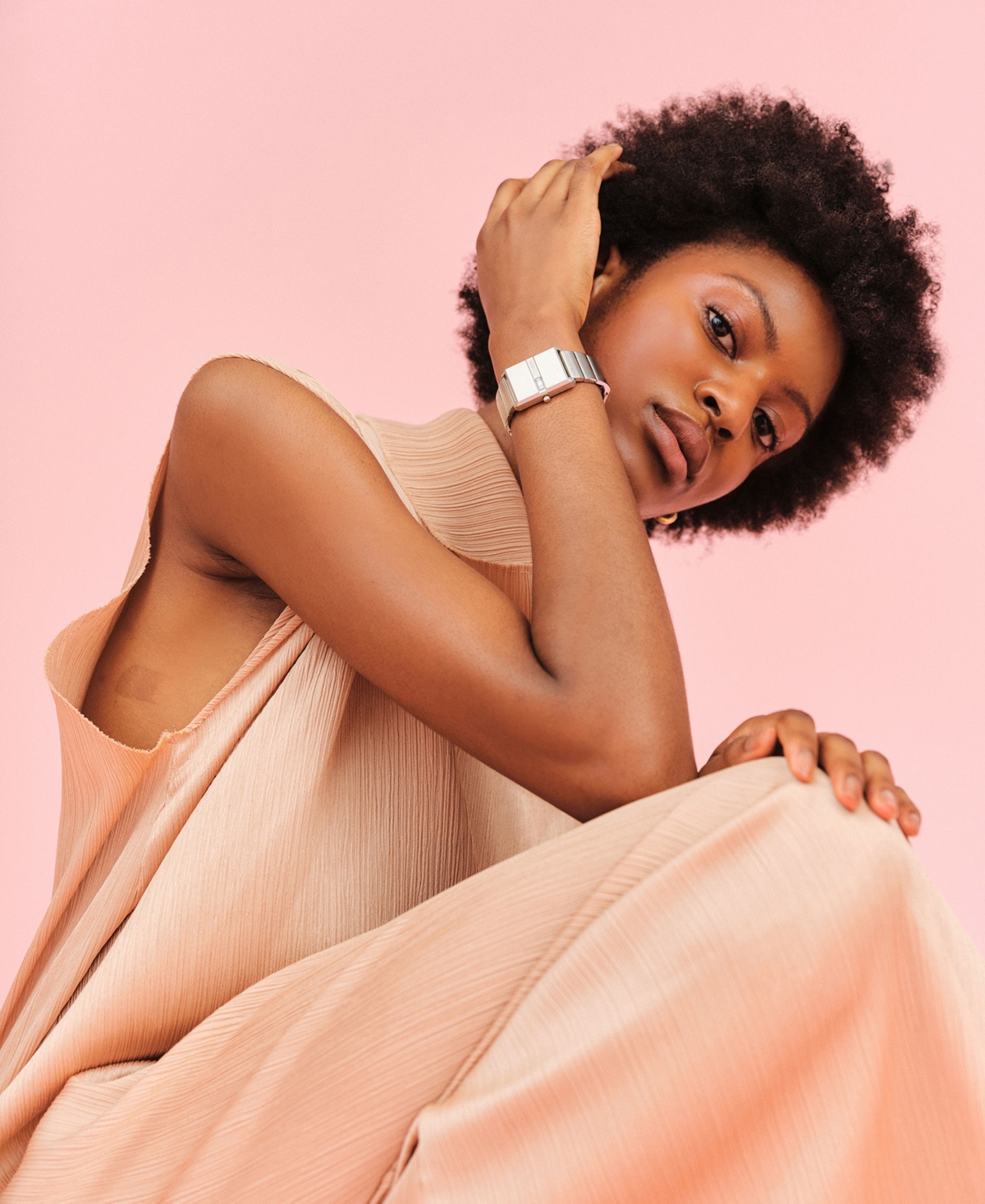 Breda 'Pulse' Stainless Steel and Metal Bracelet Watch, 26mm