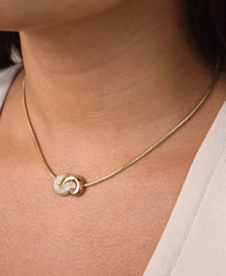 Gold Plated Love Me Knot Necklace