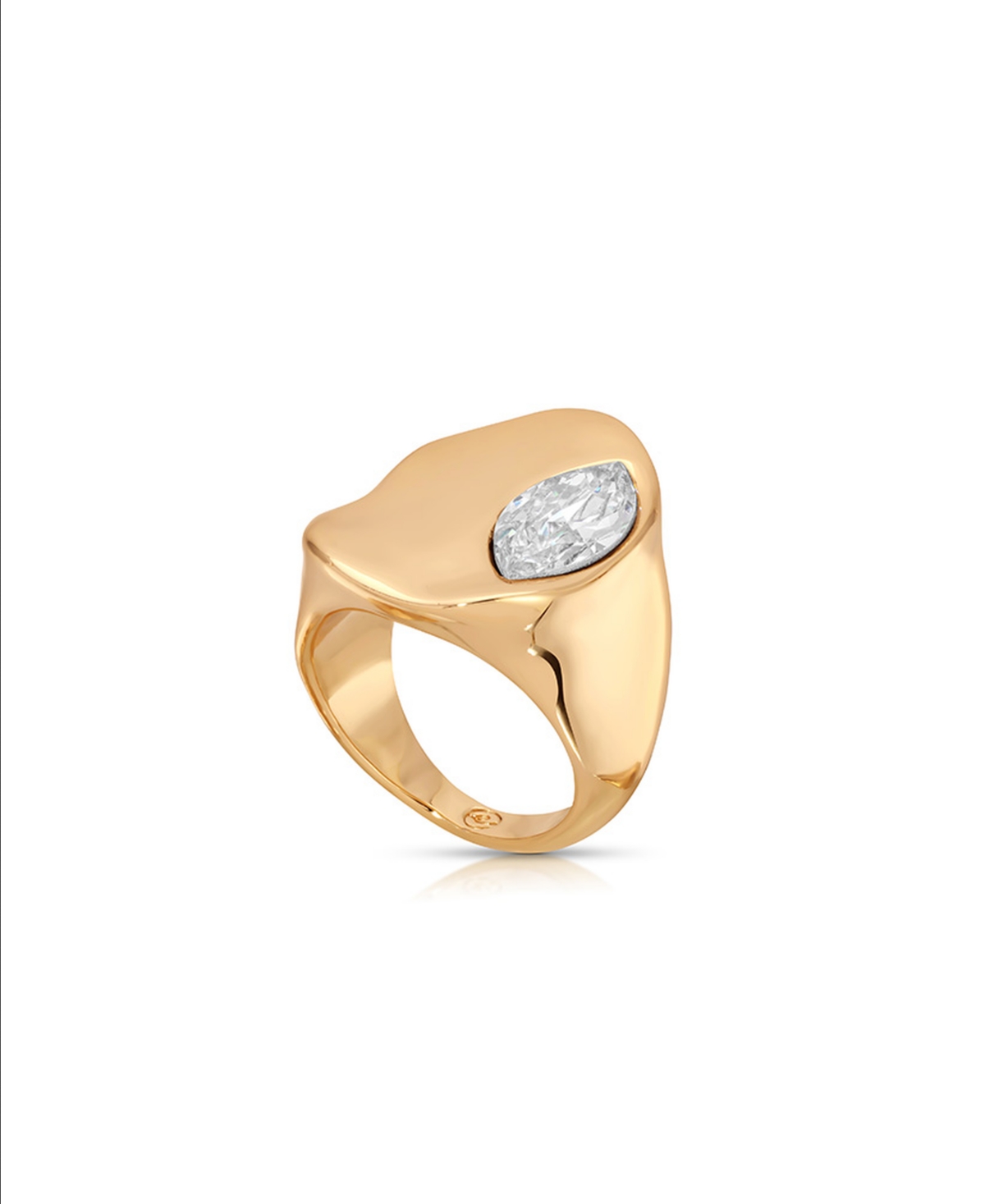 Ettika Liquid Crystal Statement Ring In Black