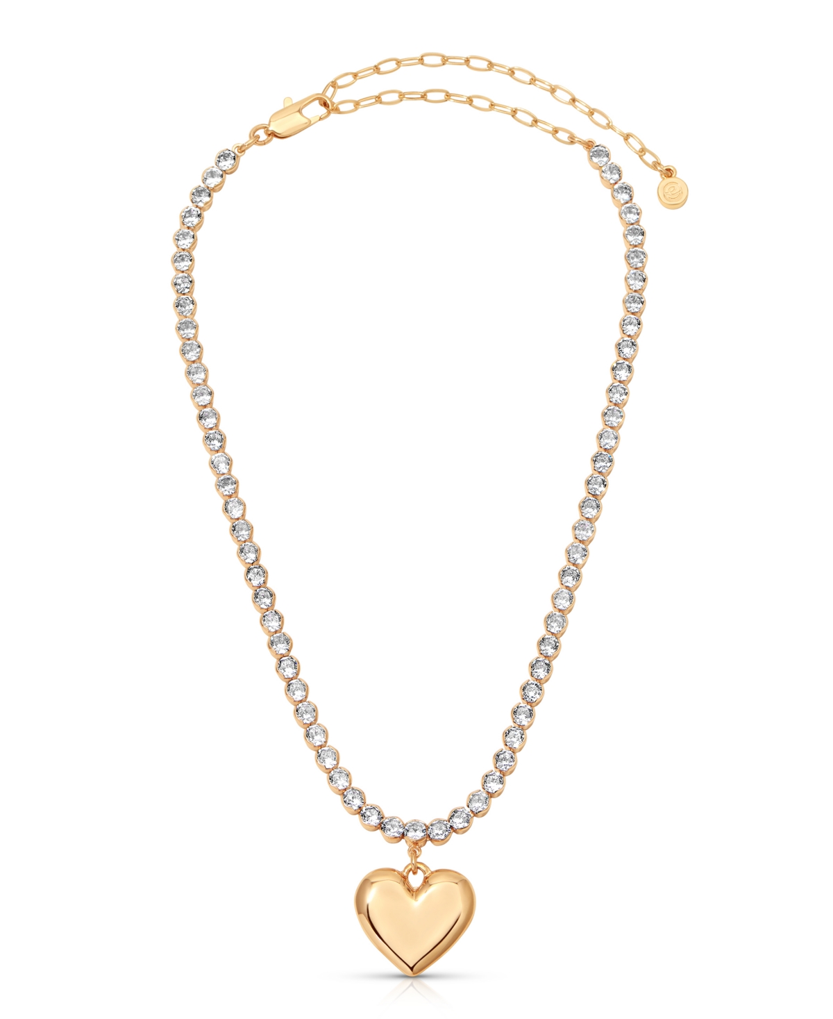 Ettika Luminous Love Tennis Necklace In Gold
