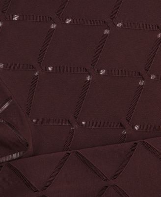 Women's Laser-Cut Funnel-Neck Knit Top