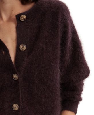 Women's Brushed Cashmere Cardigan Sweater