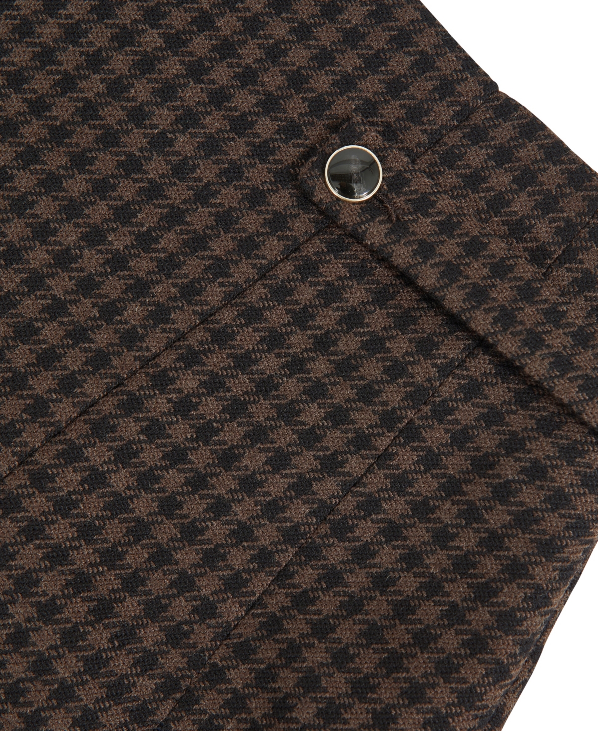 Reiss Womens Black Brown Elle Checked Pleated Wool-blend Mini Skirt In Multi