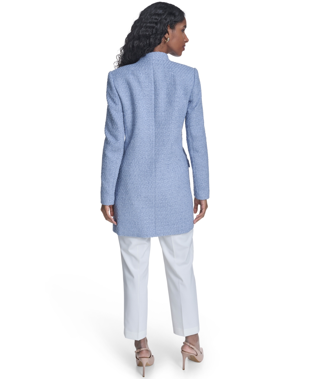 Calvin Klein Women's Tweed Topper Long-Sleeve Open-Front Blazer