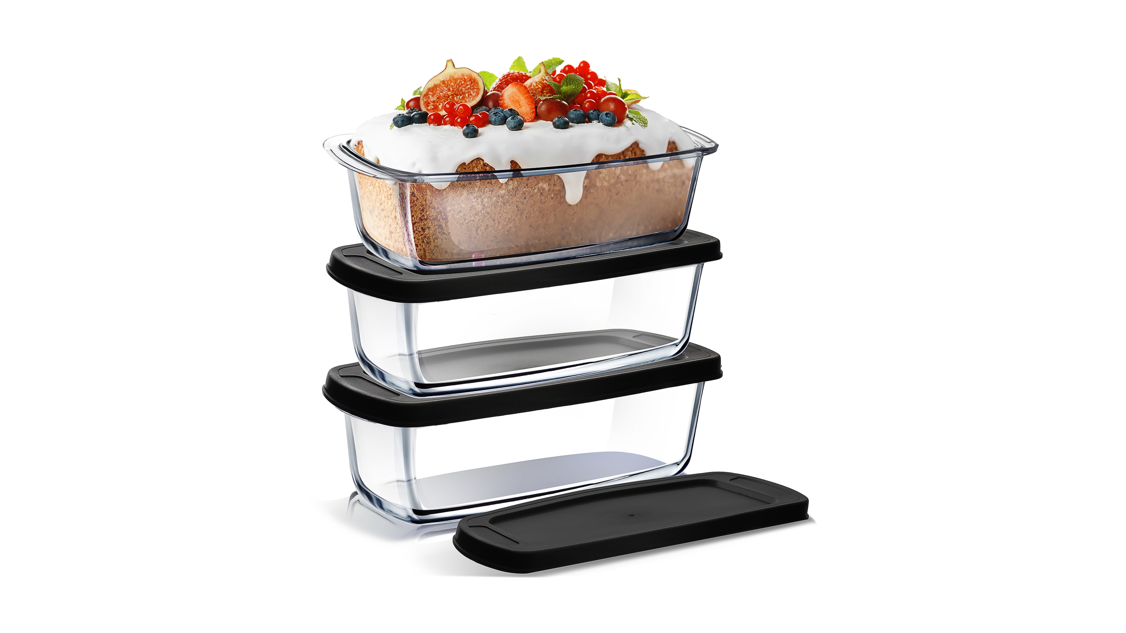 Nestl Airtight 6-Pc. Rectangular Bread Loaf Containers Set