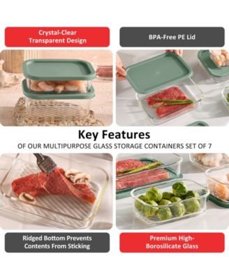 Borosilicate 14-Pc. Food Storage Container Set