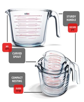 Borosilicate 3-Pc. Liquid Measuring Cup Set