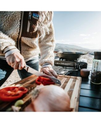 Dual Spiral Flame 11,000 BTU Portable Gas Stove with Heavy Duty Clear Carrying Case, CSA Listed , Black