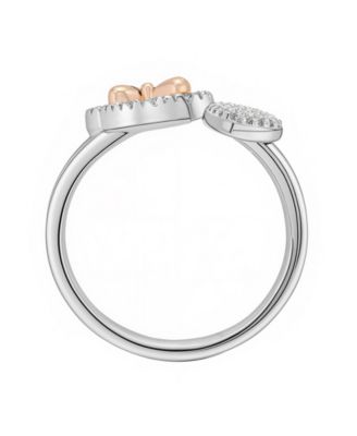 Minnie Mouse Cubic Zirconia Heart and Mother of Pearl Ring