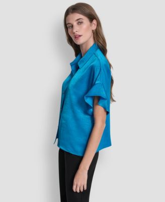 Women's Short-Sleeve Button-Front Shirt