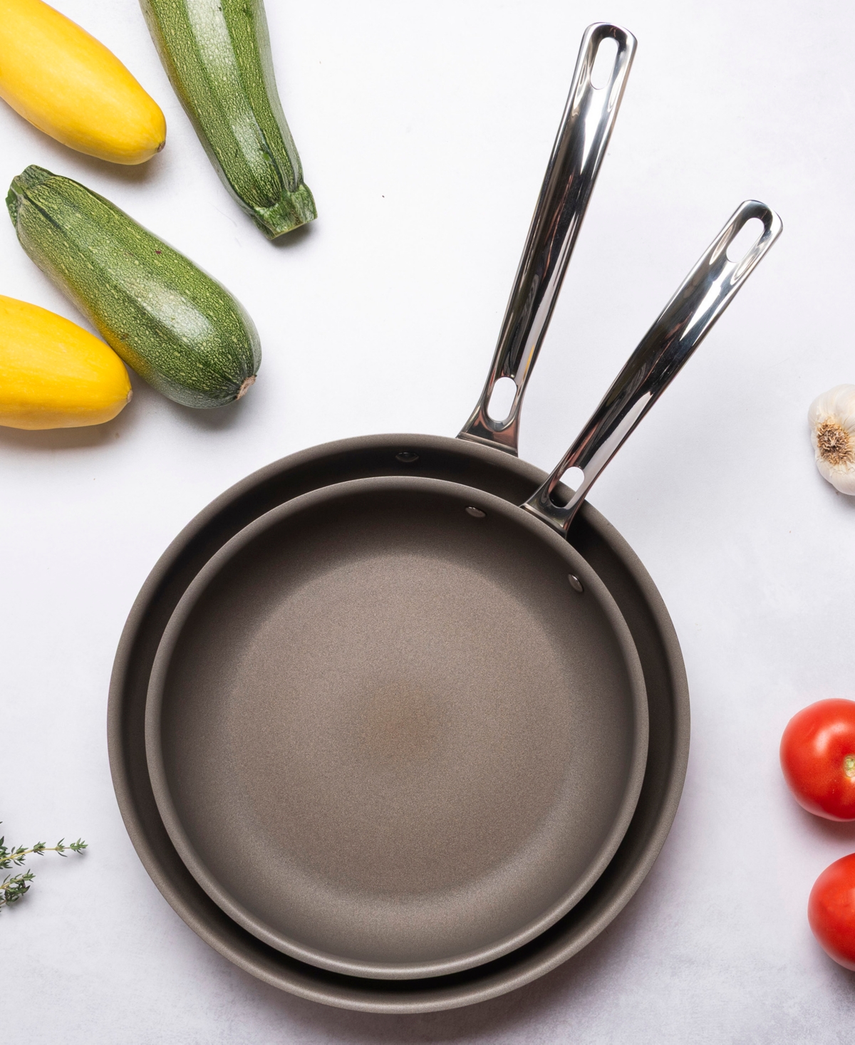 Viking Pure Glide Stainless Steel 2-Pc. Fry Pan Set