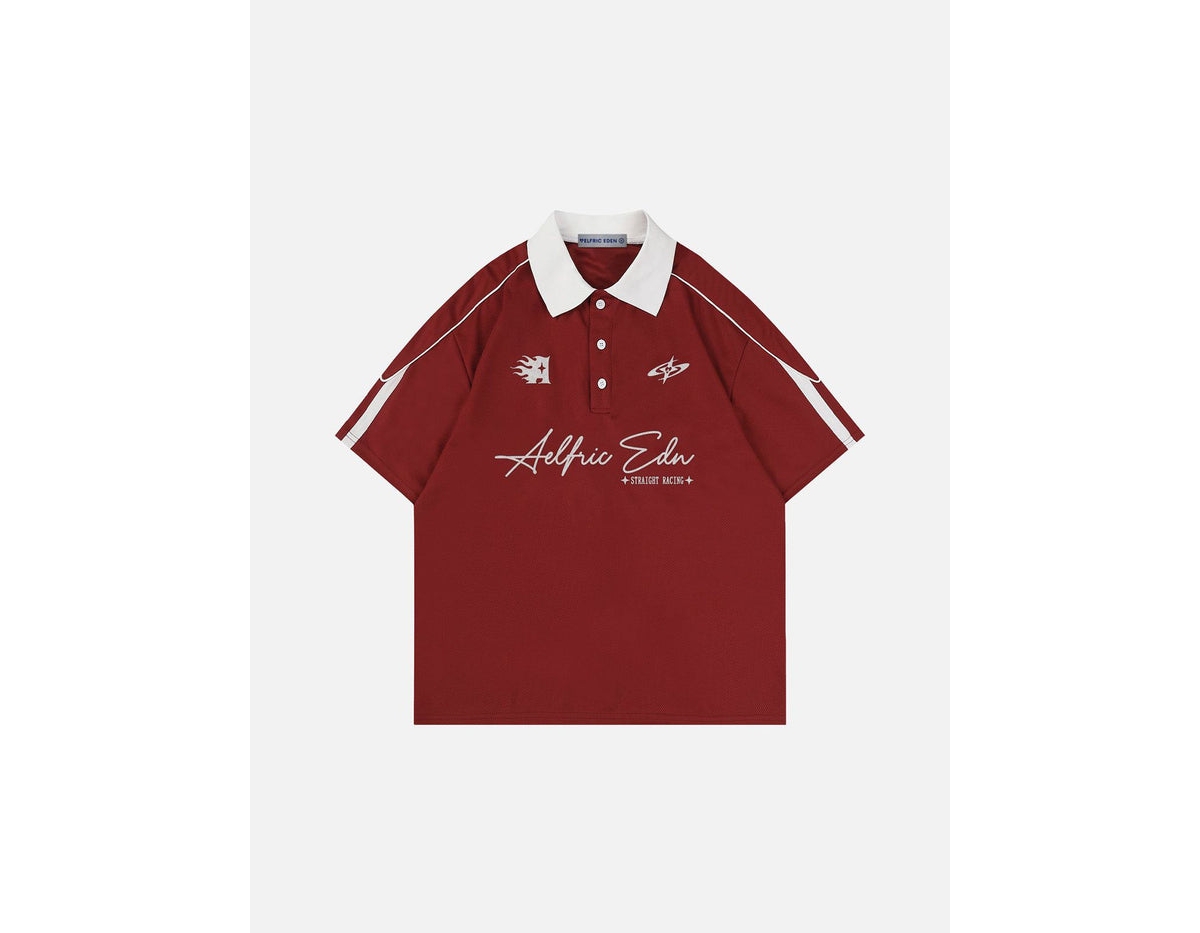 Aelfric Eden Men's Sporty Polo Soccer Jersey