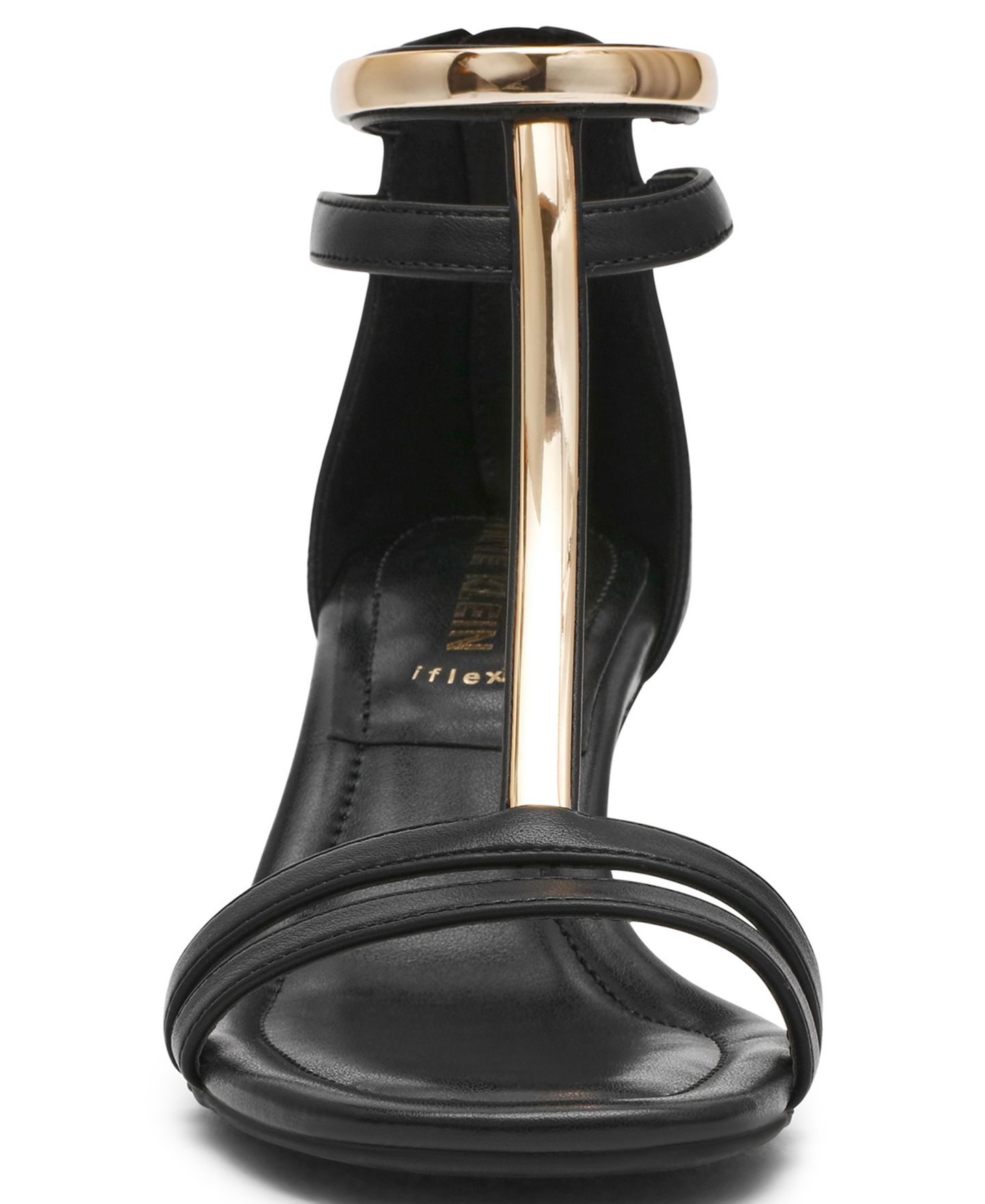 Женские сандалии Anne Klein Juliet T-Strap Dress Sandals, цвет: Чёрный — фото 6