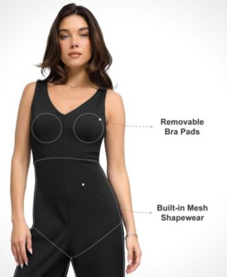 Women's Shapewear Slimming Wide-Leg Jumpsuit