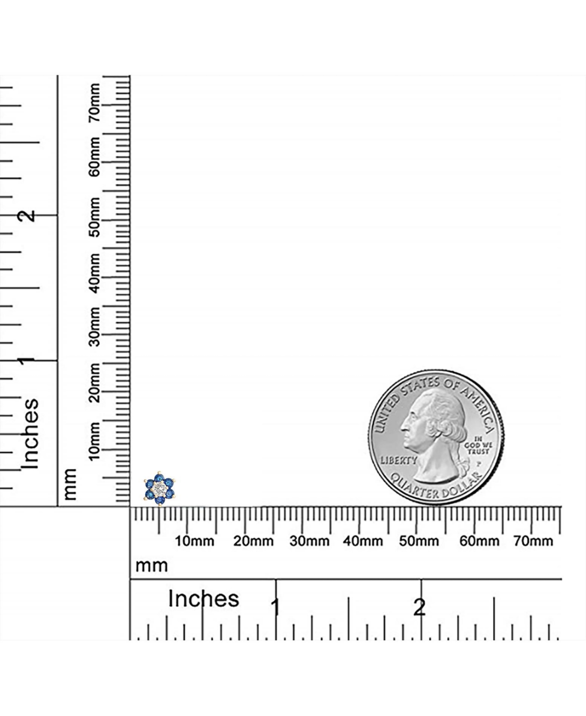 Bling Jewelry Tiny Cz Cubic Zirconia Flower Stud Earrings Real 14K Gold Screw back