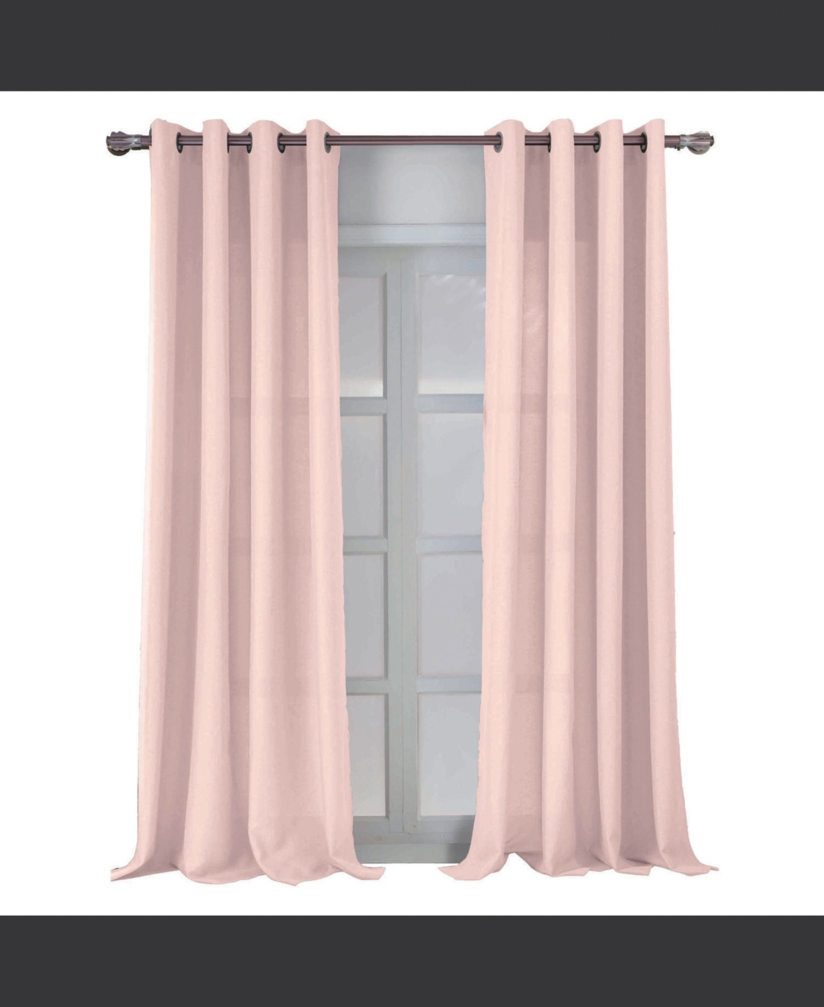 Rt Designers Collection Cole Textured Grommet Room Darkening Curtain Panel 54" x 84" Peach