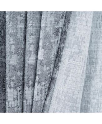 RT Designer Collection Cambridge Jacquard 2 Pack Luxurious Modern Design Curtain Panel 36" x 84" Silver