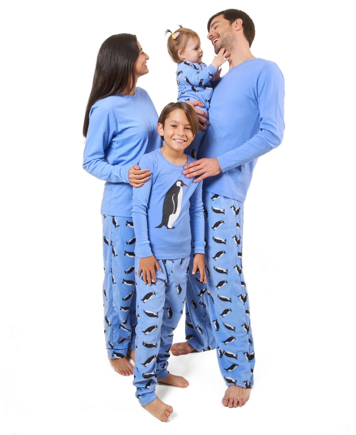 Leveret Men's Cotton Top and Fleece Pants Holiday Pajamas