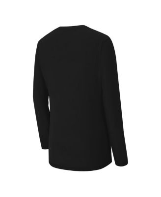 Women's 2-Piece Black Las Vegas Raiders Chestnut Long Sleeve T-Shirt and Pants Sleep Set