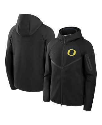 Men's Black Oregon Ducks Tech Fleece Full-Zip Wind Runner Hoodie