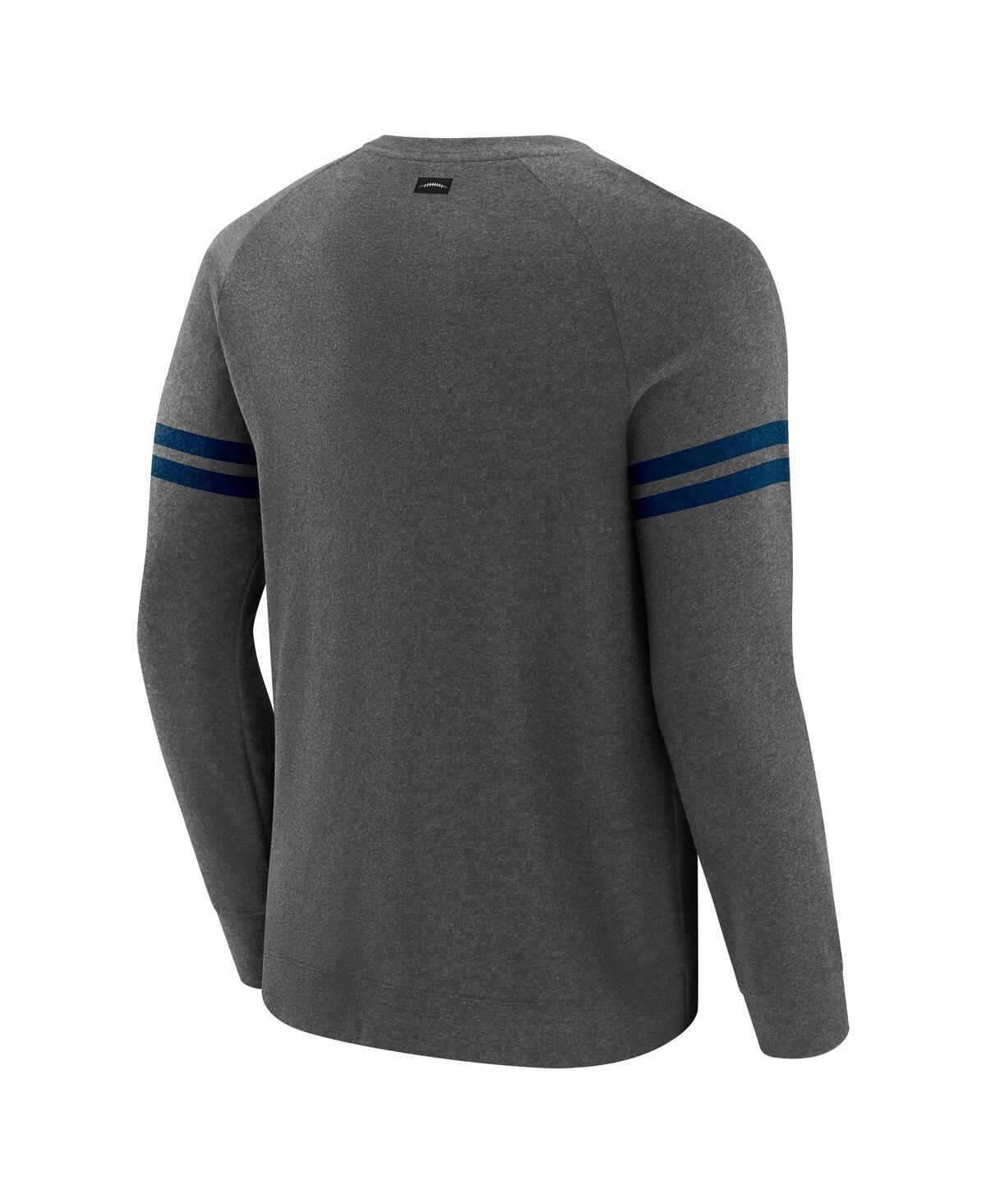J. Palmer Men's Dark Heather Gray Dallas Cowboys Players Lounge Raglan Tri-blend Sweatshirt In Gray