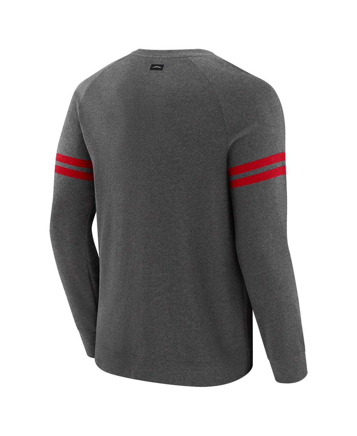 J. Palmer Men's Dark Heather Gray San Francisco 49ers Players Lounge Raglan Tri-blend Sweatshirt In Gray