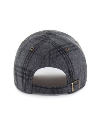 Men's and Women's Gray Boston College Eagles Plaid Windowpane Clean Up Adjustable Hat