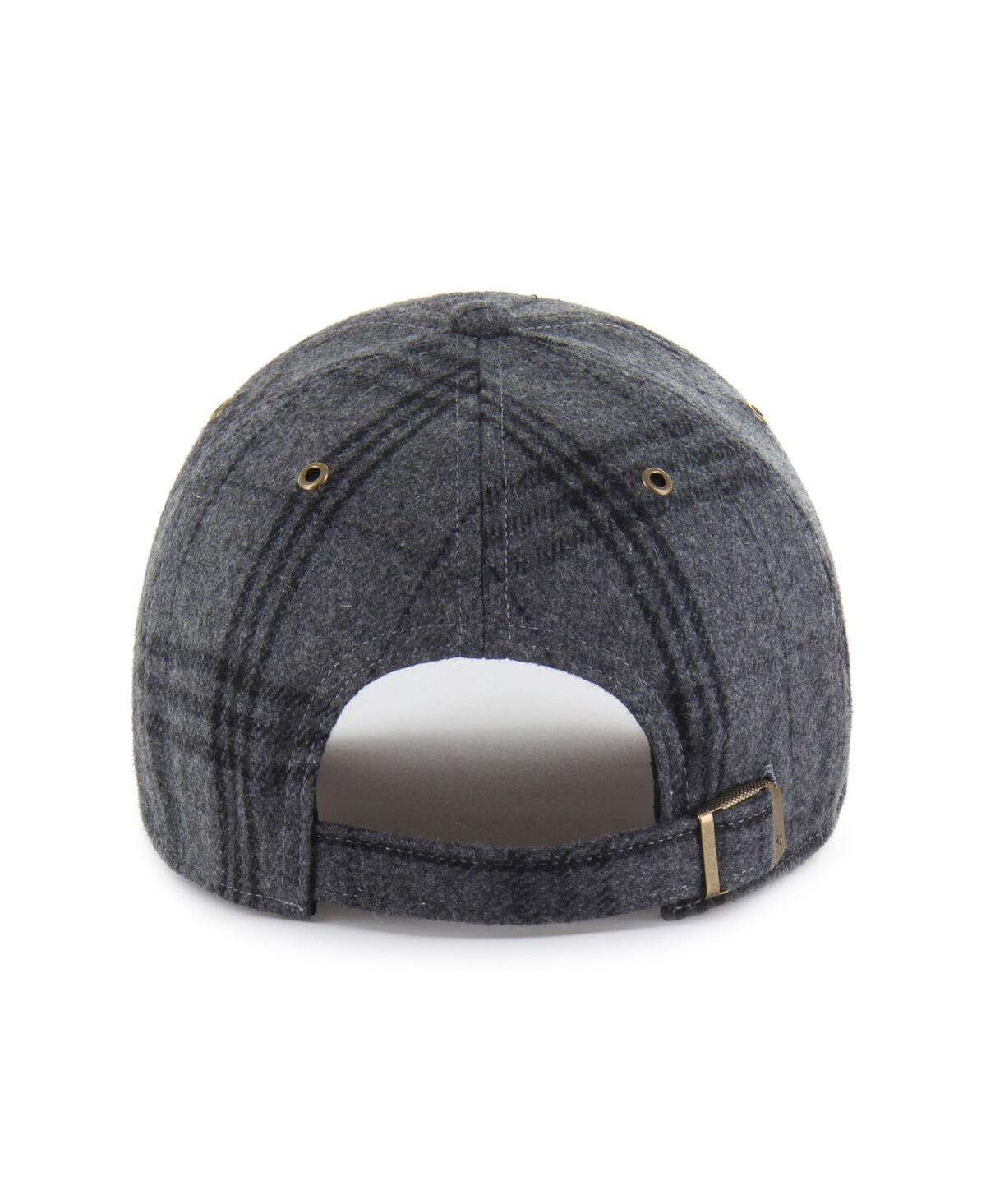 Men's and Women's Gray Boston College Eagles Plaid Windowpane Clean Up Adjustable Hat